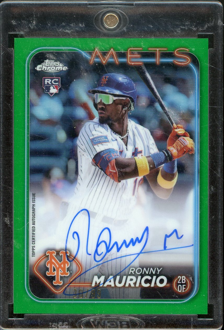 2020 Topps Pro Debut Rookie Card SP Auto Hand Signed on Card sold Ronny Mauricio #PD-