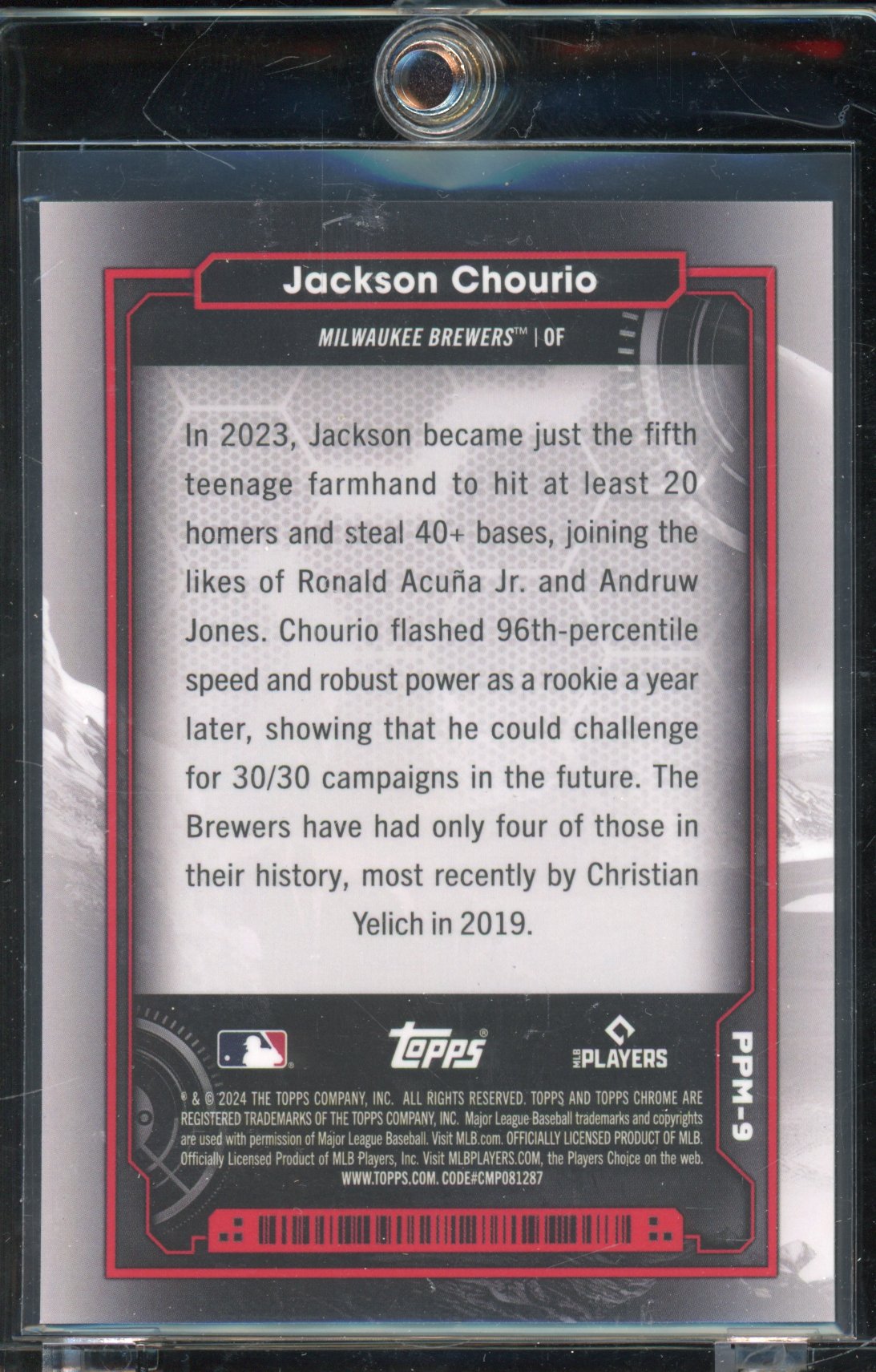 2024 Topps Chrome Cosmic Jackson Chourio Mercury The Card Capital