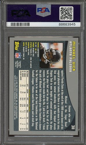 2001 Topps Michael Vick Auto RED INK #311 PSA Authentic AUTO 10 RC Falcons