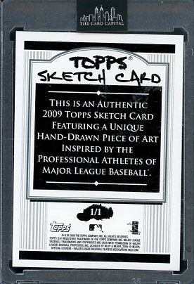 2009 Topps Albert Pujols Authentic Sketch Card 1/1