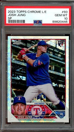 2023 Topps Chrome Josh Jung Logofractor SP #93 PSA 10 RC