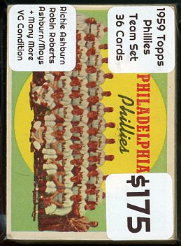 1959 Topps Phillies Team Set 36 Cards