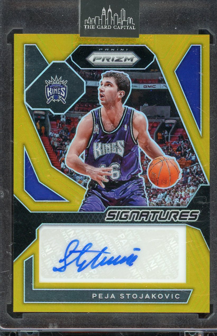 2023 Prizm Peja Stojakovic Signatures Gold Prizm #SIG-PEJ /10