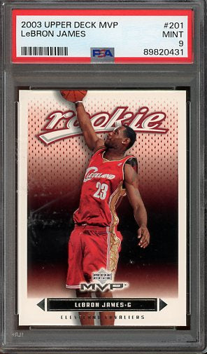 2003 UD MVP Lebron James #201 PSA 9 RC