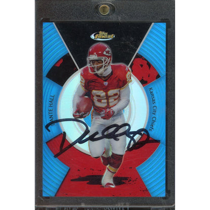 2005 Topps Finest Dante Hall Blue Refractor #7 /299 IP Auto