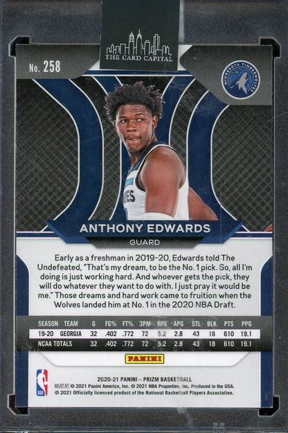 2020 Prizm Anthony Edwards Silver #258 RC