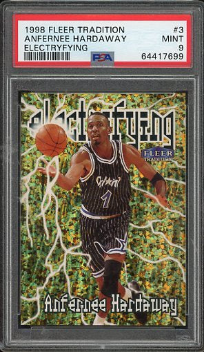 1998 Fleer Tradition Anfernee Hardaway Electrifying #3 PSA 9