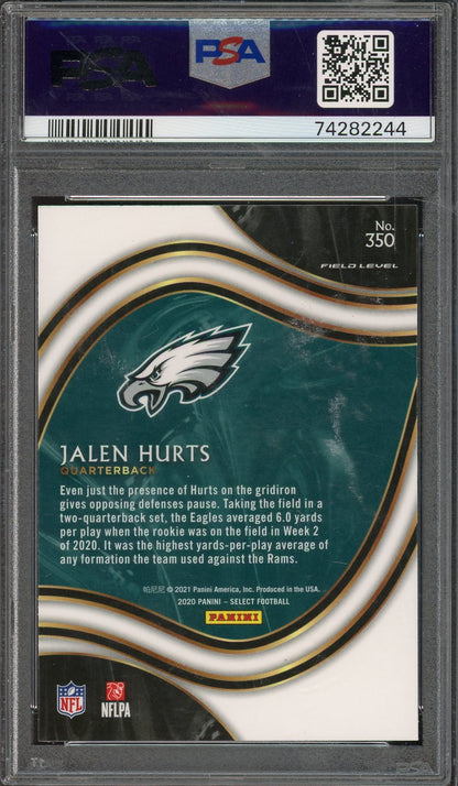 2020 Select Jalen Hurts Field Level #350 PSA 10 RC