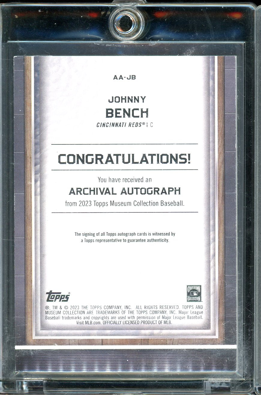 2023 Museum Collection Johnny Bench Auto /10