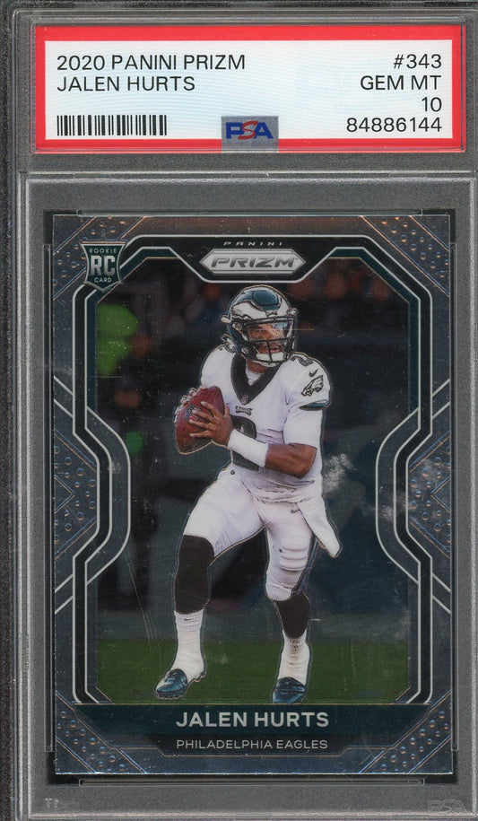 2020 Prizm Jalen Hurts #343 PSA 10 RC Eagles