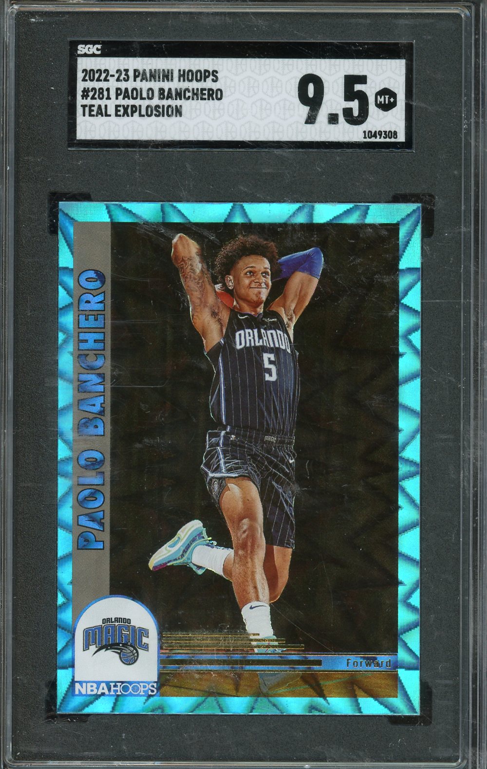 2022 Hoops Paolo Banchero Teal Explosion #281 SGC 9.5 RC