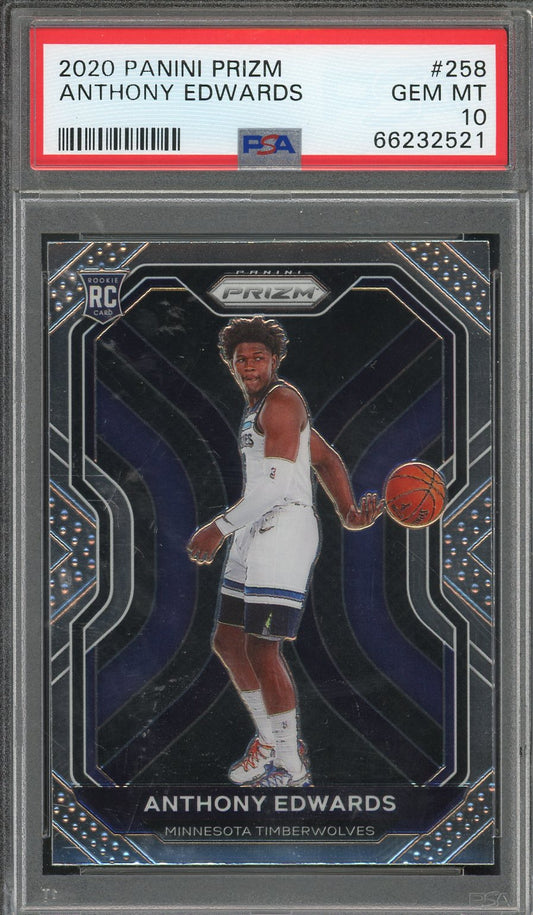 2020 Prizm Anthony Edwards #258 PSA 10 RC