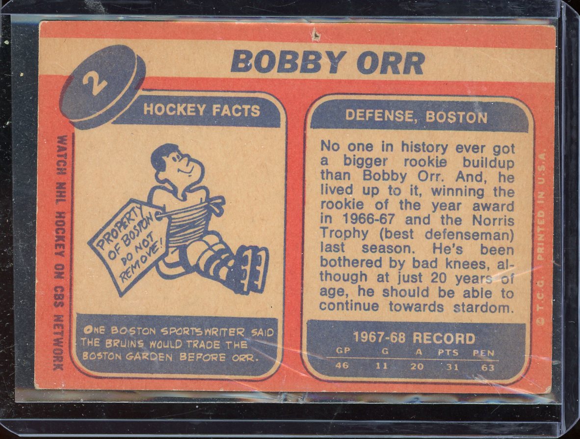 1968-69 Topps Bobby Orr #2