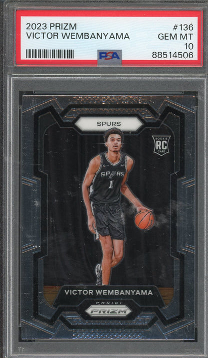 2023 Prizm Victor Wembanyama #136 PSA 10 RC San Antonio Spurs