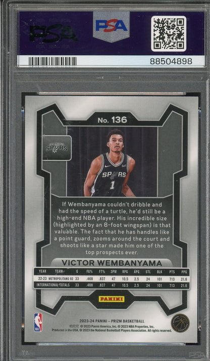 2023 Prizm Victor Wembanyama #136 PSA 10 RC Wemby