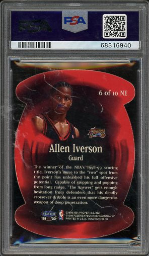 1999 Fleer Tradition Allen Iverson Net Effect #6 PSA 9