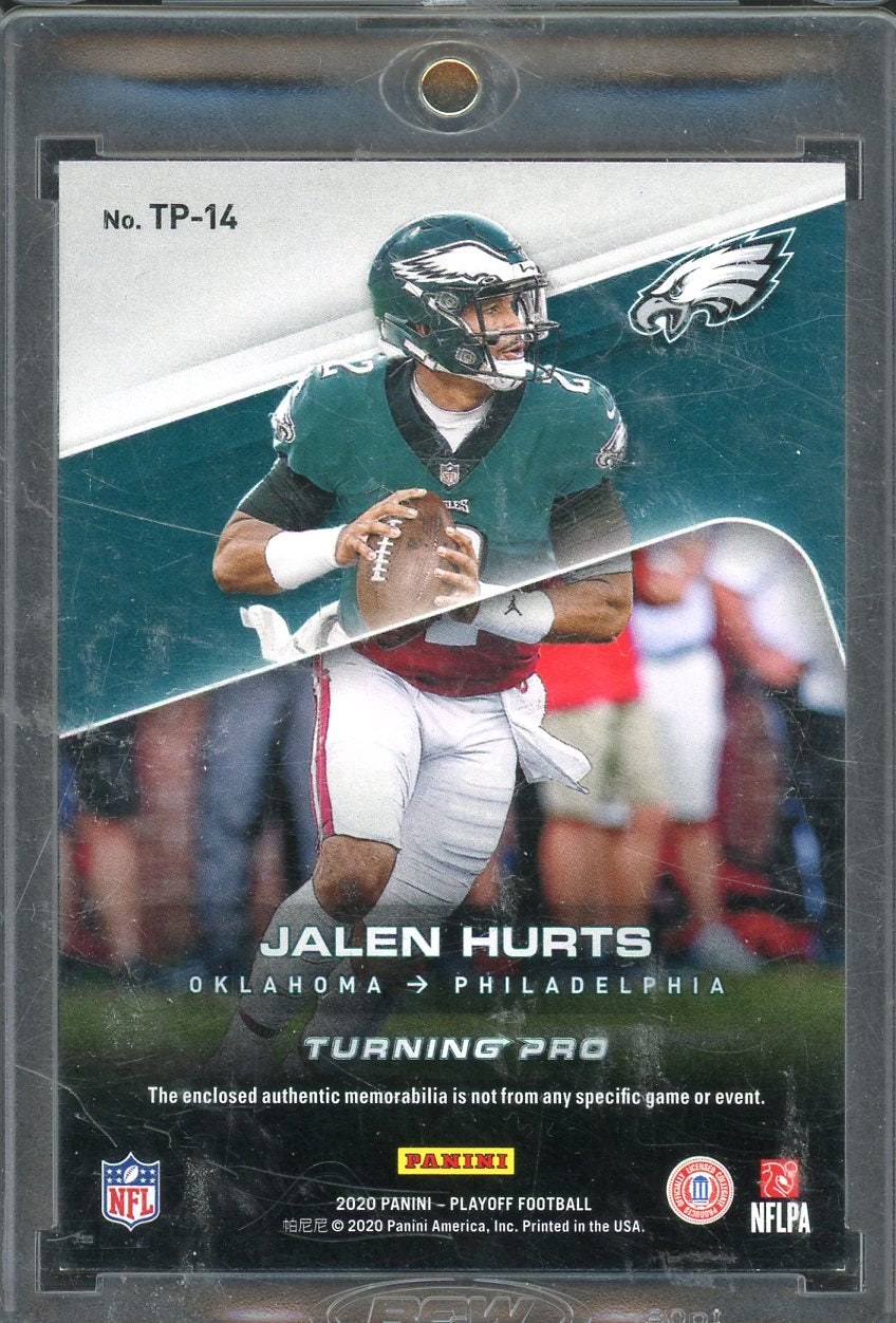 2020 Playoff Jalen Hurts Turning Pro 4 Color Patch #TP-14 /50 RC