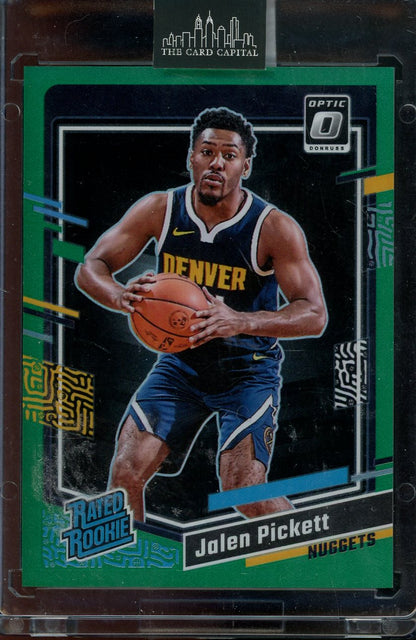 2023 Donruss Optic Jalen Pickett Rated Rookie Green #215 /5 RC