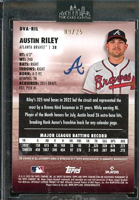 2023 Stadium Club Austin Riley 1991 Variation Auto #DVA-RIL /25