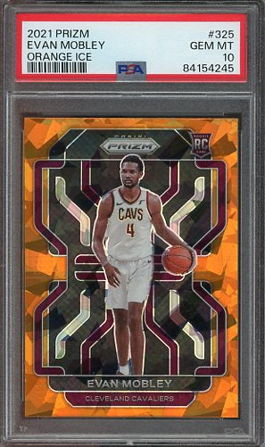 2021 Prizm Evan Mobley Orange Ice #325 PSA 10 RC