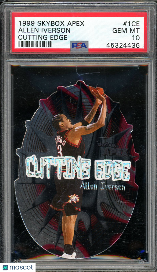 1999 Skybox Apex Allen Iverson Cutting Edge PSA 10