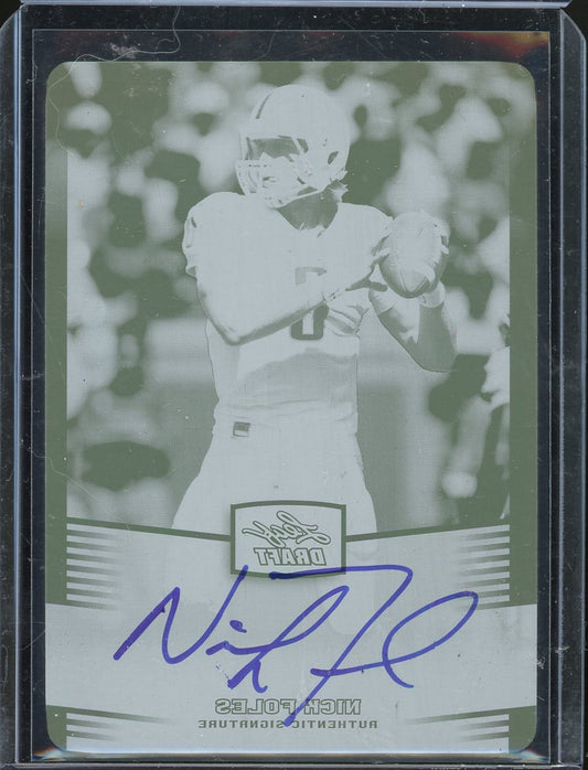 2012 Leaf Nick Foles Black Printing Plate Auto #NF1 1/1 RC