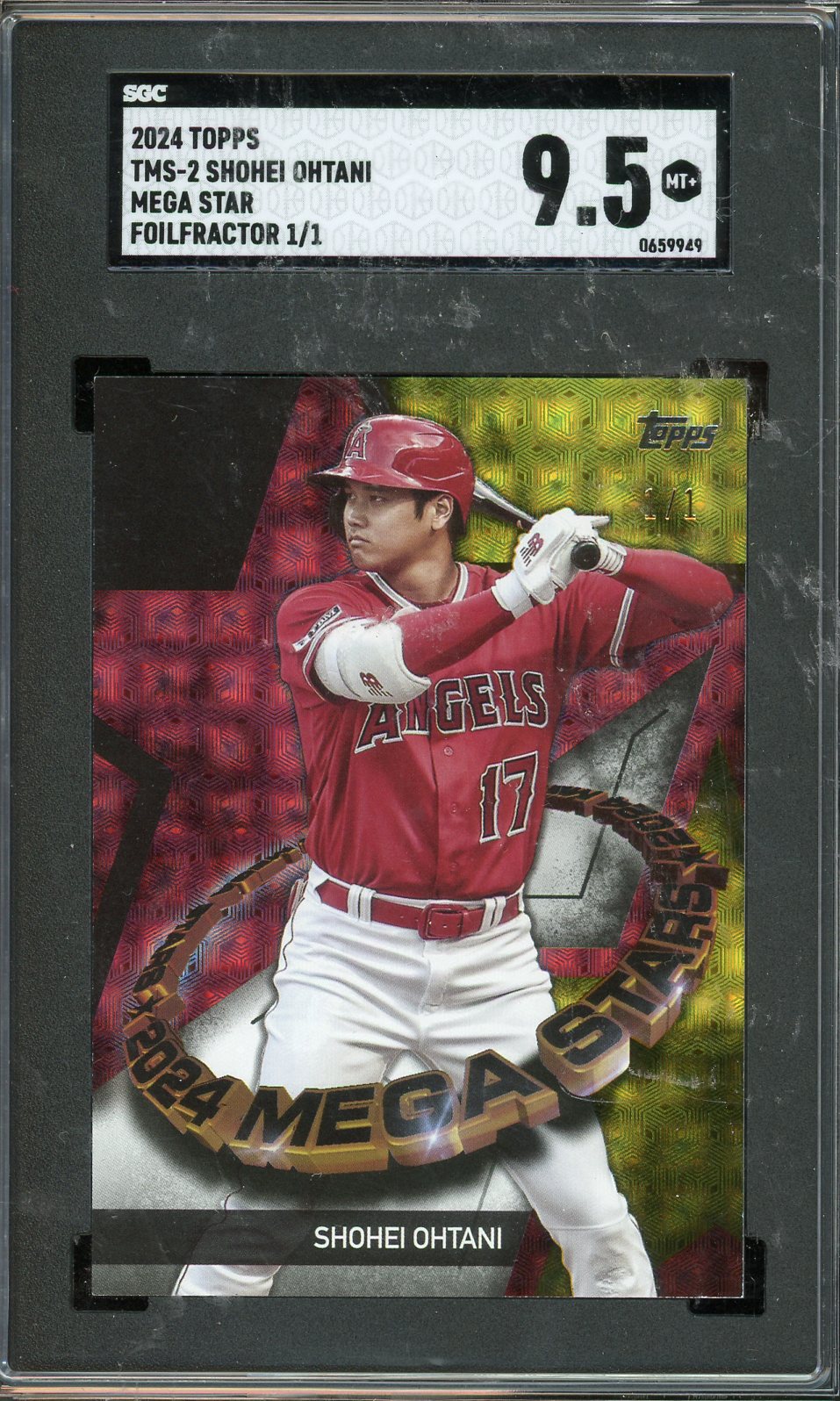 2024 Topps Shohei Ohtani Mega Star Foilfractor #TMS-2 1/1 SGC 9.5 SSP