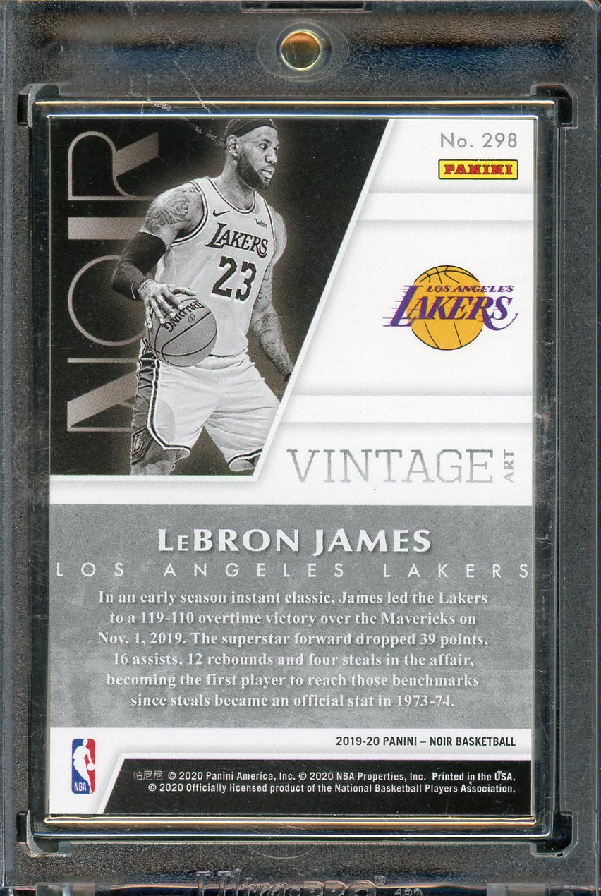 2019 Noir LeBron James Vintage Art #298 /25