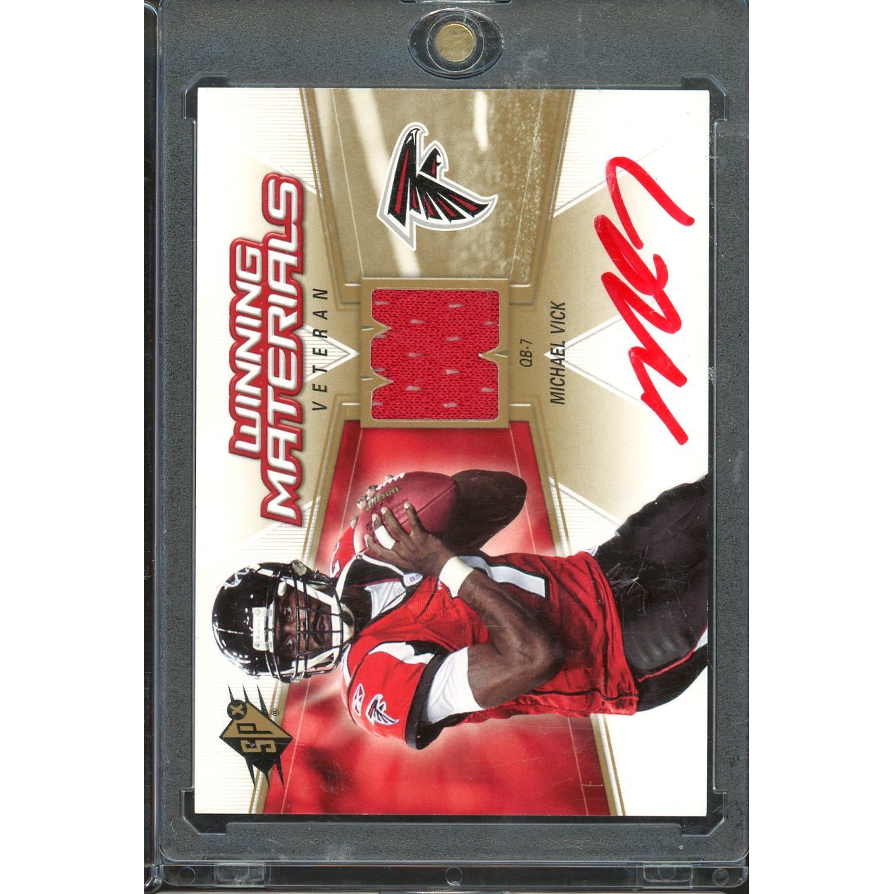 2006 SPx Michael Vick Winning Materials #WMV-MV IP Auto