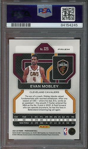 2021 Prizm Evan Mobley Orange Ice #325 PSA 10 RC