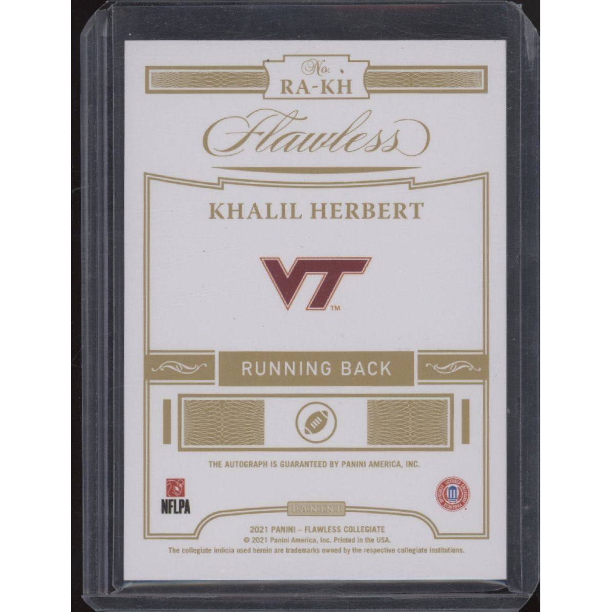 2021 Flawless Collegiate Khalil Herbert Auto Gold #RA-KH /10 RC