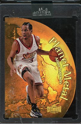 1998 Fleer Metal Allen Iverson Planet Metal Die Cut #12