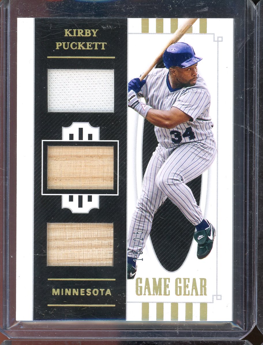 2021 National Treasures Kirby Puckett Triple Jersey Relic #GG-KP /25