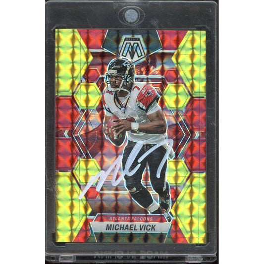 2022 Mosaic Michael Vick Red Yellow #12 /80 IP Auto