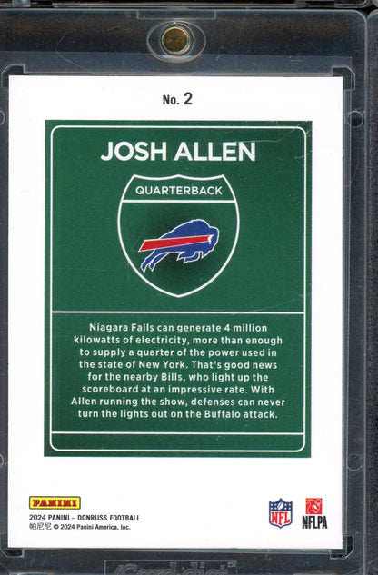 2024 Donruss Josh Allen Downtown Regular Sized