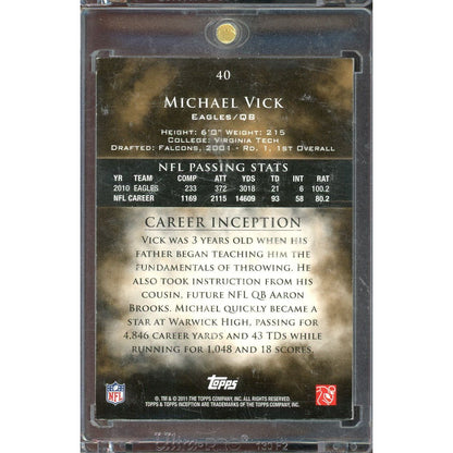 2011 Inception Michael Vick #40 IP Auto