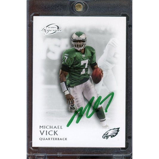 2011 Topps Legends Michael Vick #83 Green Ink IP Auto