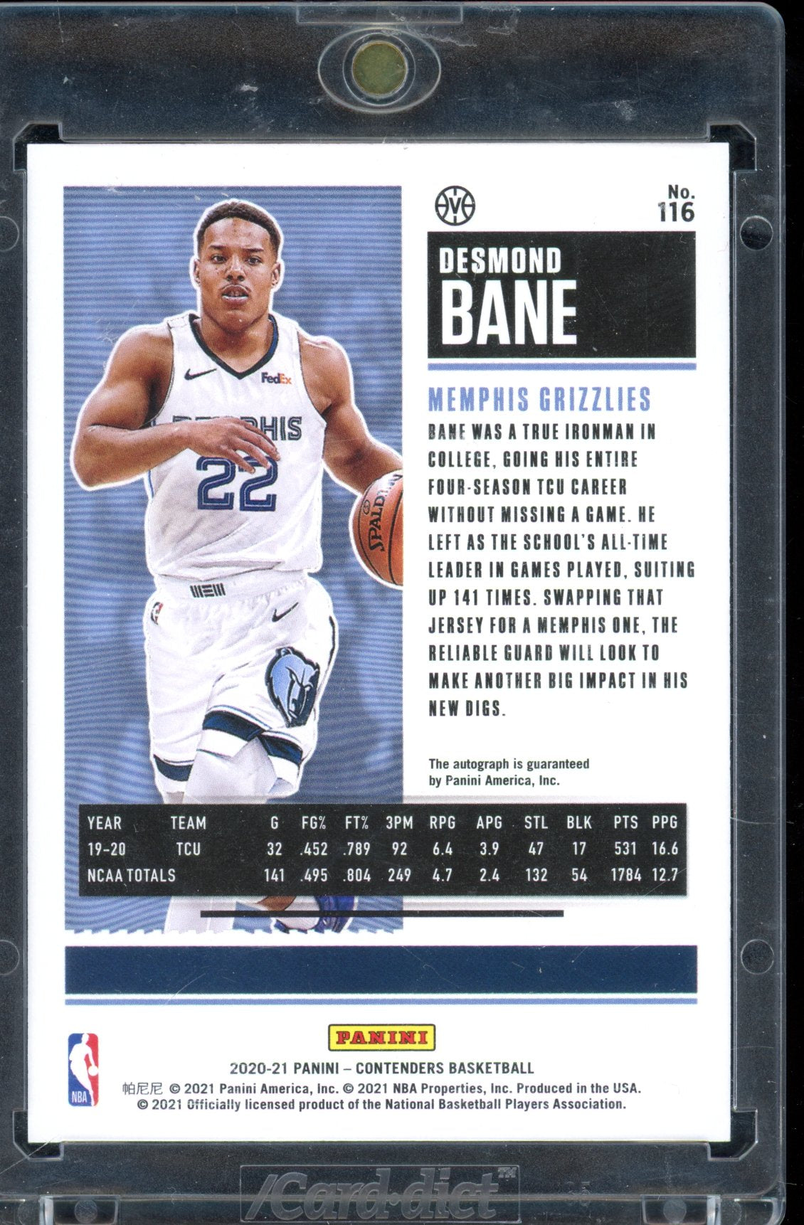 2020 Contenders Desmond Bane Variation Auto RC