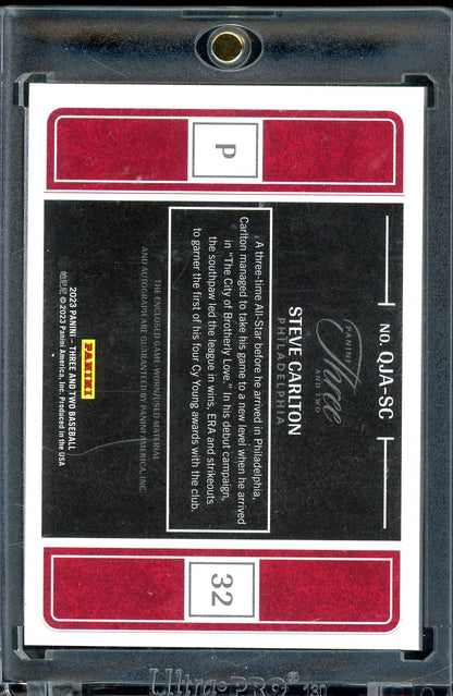 2023 Panini Three And Two Steve Carlton Patch Auto /10