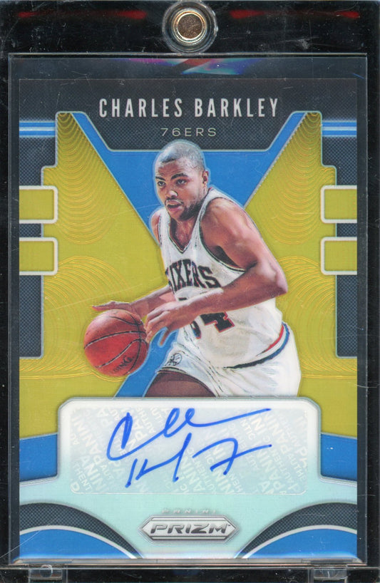 2019-20 Prizm Charles Barkley Gold Auto 10/10