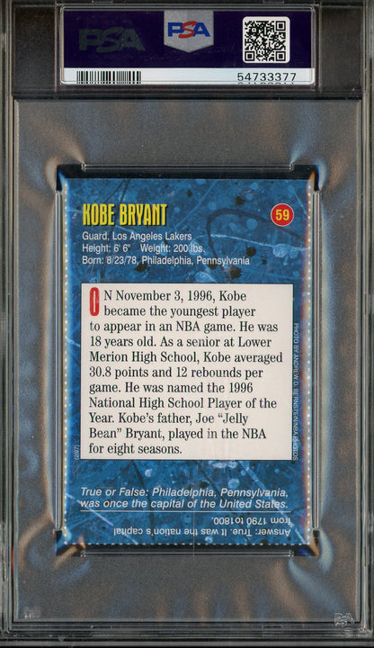 1997 SI For Kids Kobe Bryant Rookies PSA 6 RC