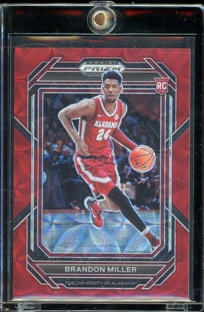 2023 Prizm Draft Picks Brandon Miller Red Choice Rookie /88