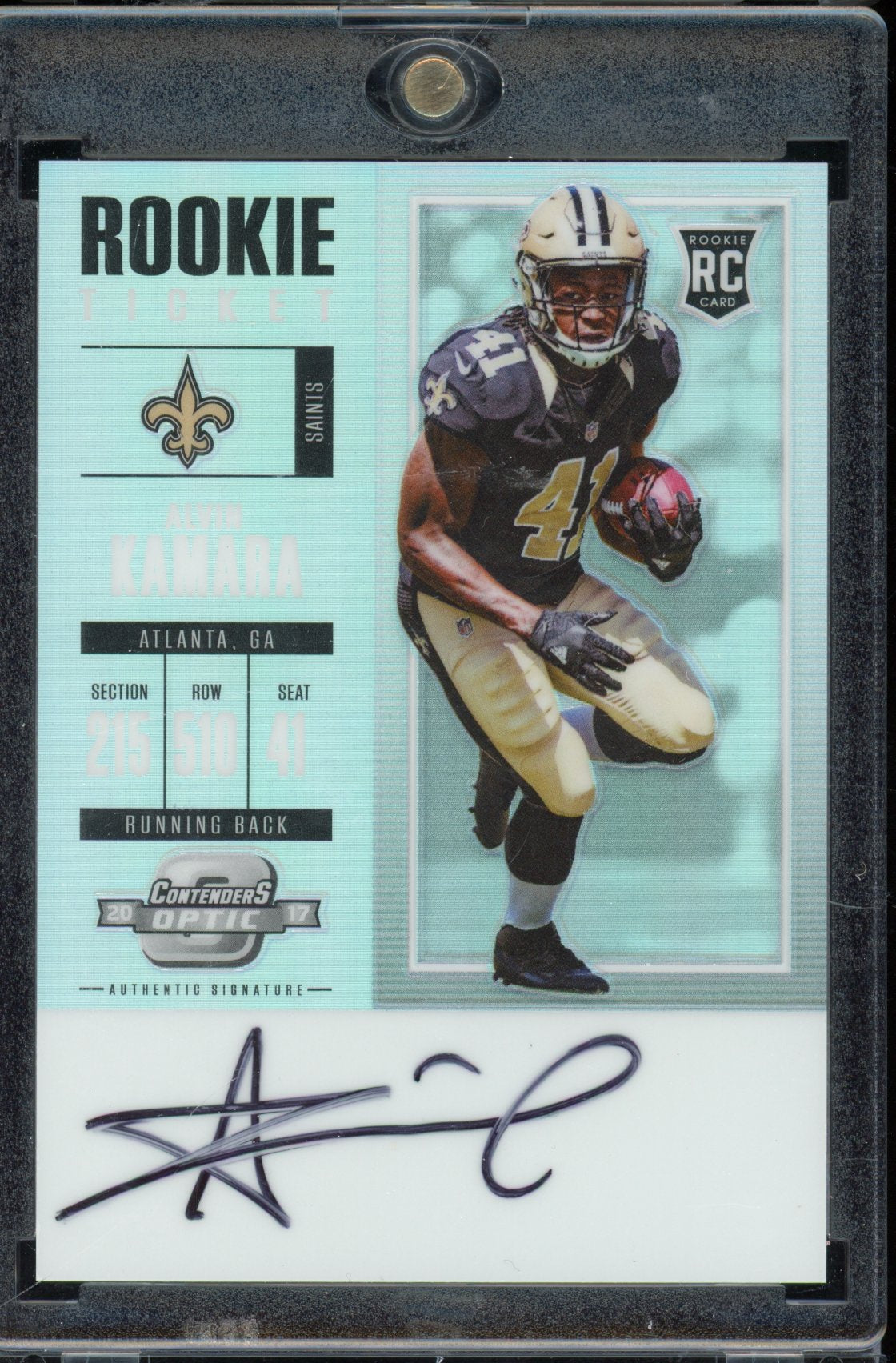 2017 Optic Contenders Alvin Kamara Rookie Auto