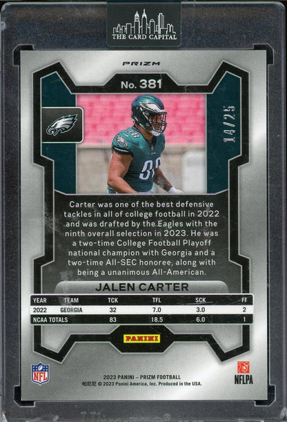 2023 Prizm Jalen Carter Blue Camo #381 /25 RC