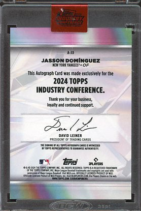 2024 Topps Industry Conference Jasson Dominguez Auto Blue #A-JD /15 RC