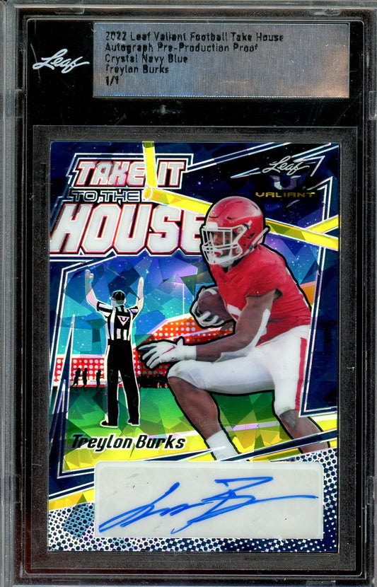 2022 Leaf Traylon Burks Take it to the House Auto 1/1 Encased