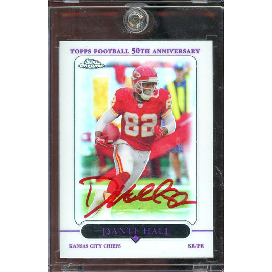 2005 Topps Chrome Dante Hall 50th Aniverssary Refractor #9 IP Auto