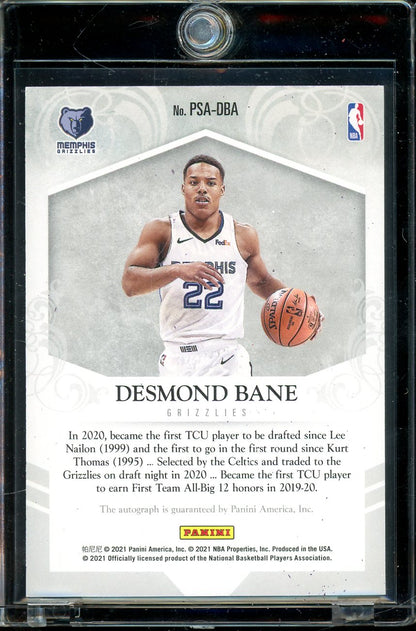 2020-21 Panini Desmond Bane Private Signings Rookie Auto