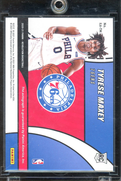 2020 Revolution Tyrese Maxey Auto RC – The Card Capital