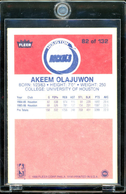 1986 Fleer Akeem Olajuwon Rookie Houston Rockets